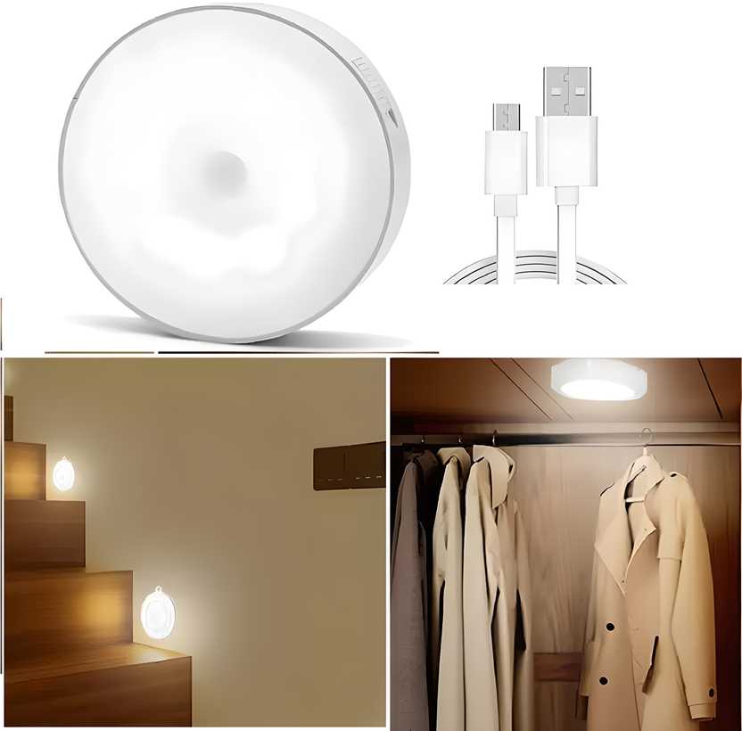 Premium Motion Sensor Light for Home with USB Charging Wireless Self Adhesive LED Night Light