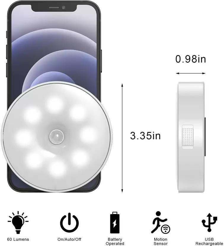 Premium Motion Sensor Light for Home with USB Charging Wireless Self Adhesive LED Night Light